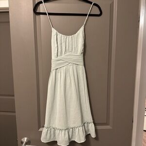 Elegant Mint Green Spaghetti Strap Dress